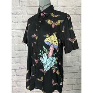 Cornerstone Bodega Death Head Moth and Mushroom Button Down Shirt